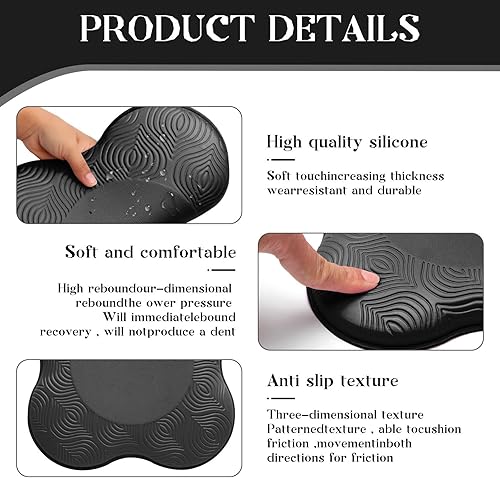 Miniatura 3 de 2 Packs Yoga Knee & Elbow Cushions - Extra Thick Foam for Knees, Elbows, Wrists, Hands & Head - Pilates & Kneeling Pads - Support Foam Pads for