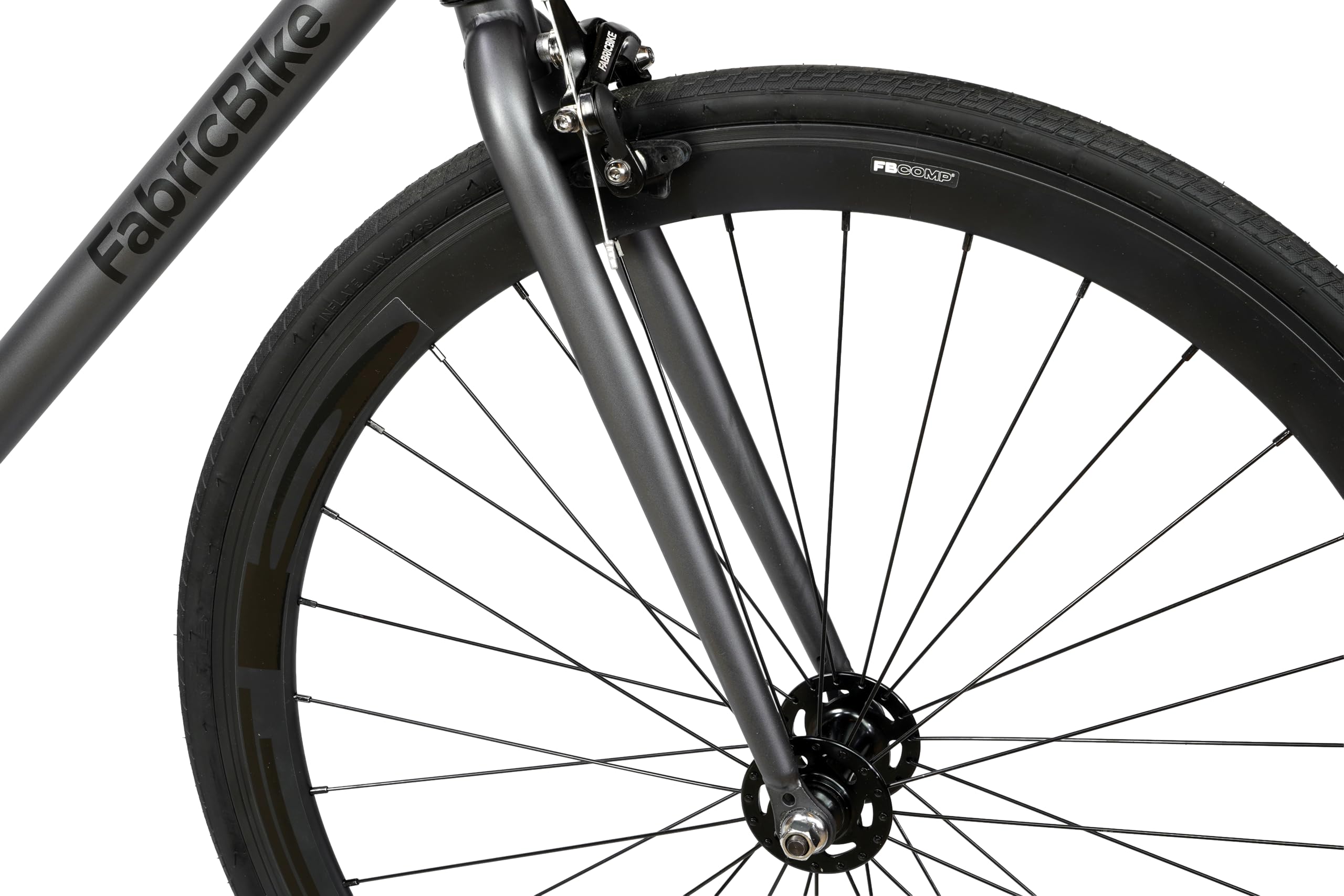 FabricBike Original - Vélo Fixed Gear Bike, Roue 28", vélo à pignon Fixe, vélo Simple Vitesse, Cadre Acier Hi-Ten, 10,45 kg (Taille M).
