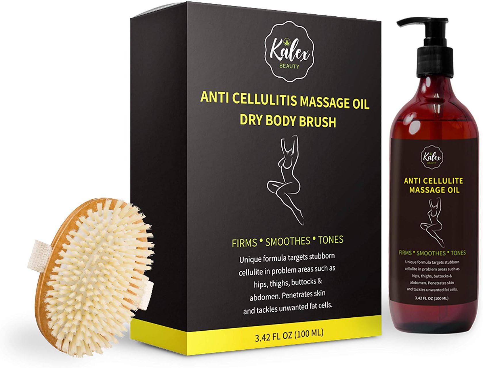 Cristalbox 3 in 1 Best Body Bath Brush, Improves Skin`s Health and Beauty, Great for Cellulite, Exfoliating, and Dry Skin removal, 1 Horse Hair(Hard), 1 Boar Bristles(medium),1 Nanofiber Hair(Soft)