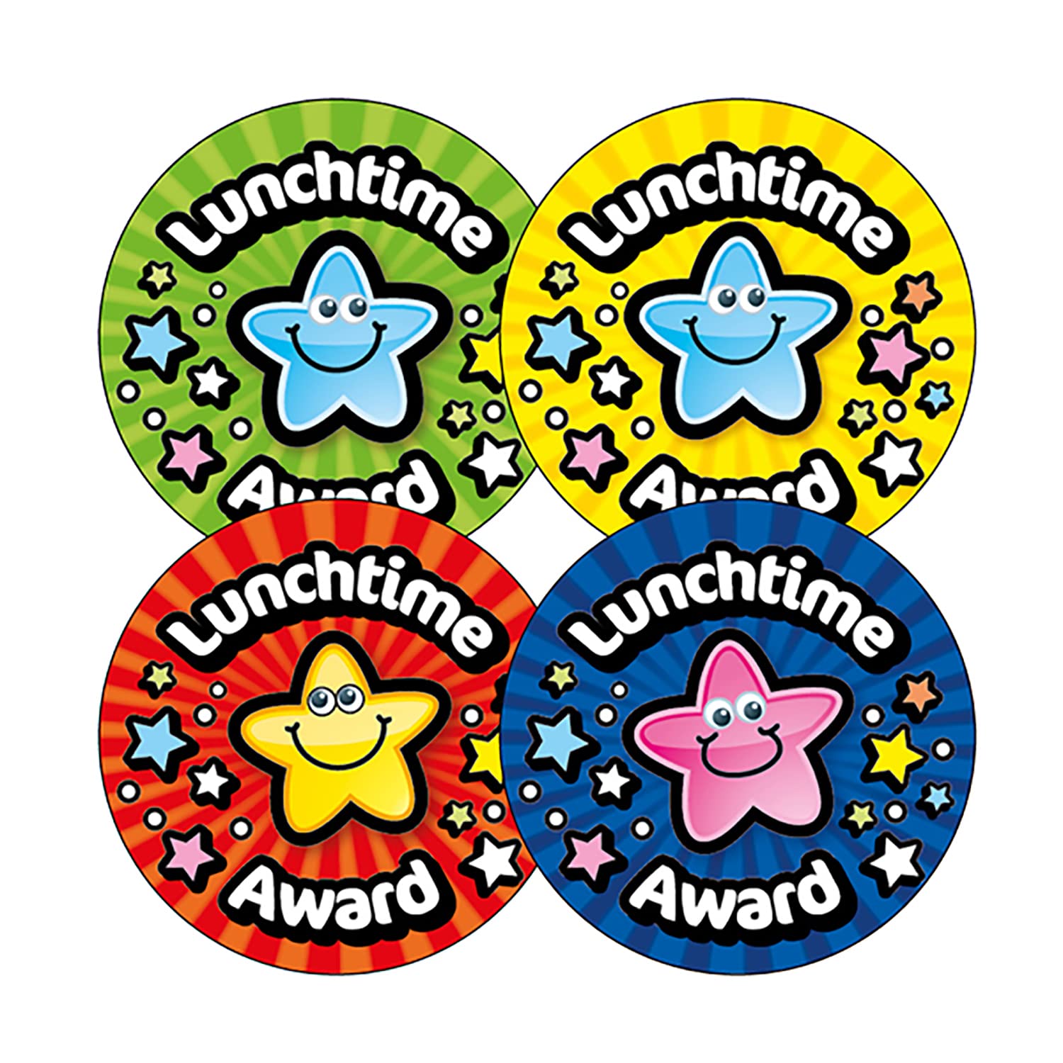 360 Fruity Scented Lunchtime Award Star Childrens Pupils School Teachers Reward Stickers 32mm Brainwaves Primary Teaching Services