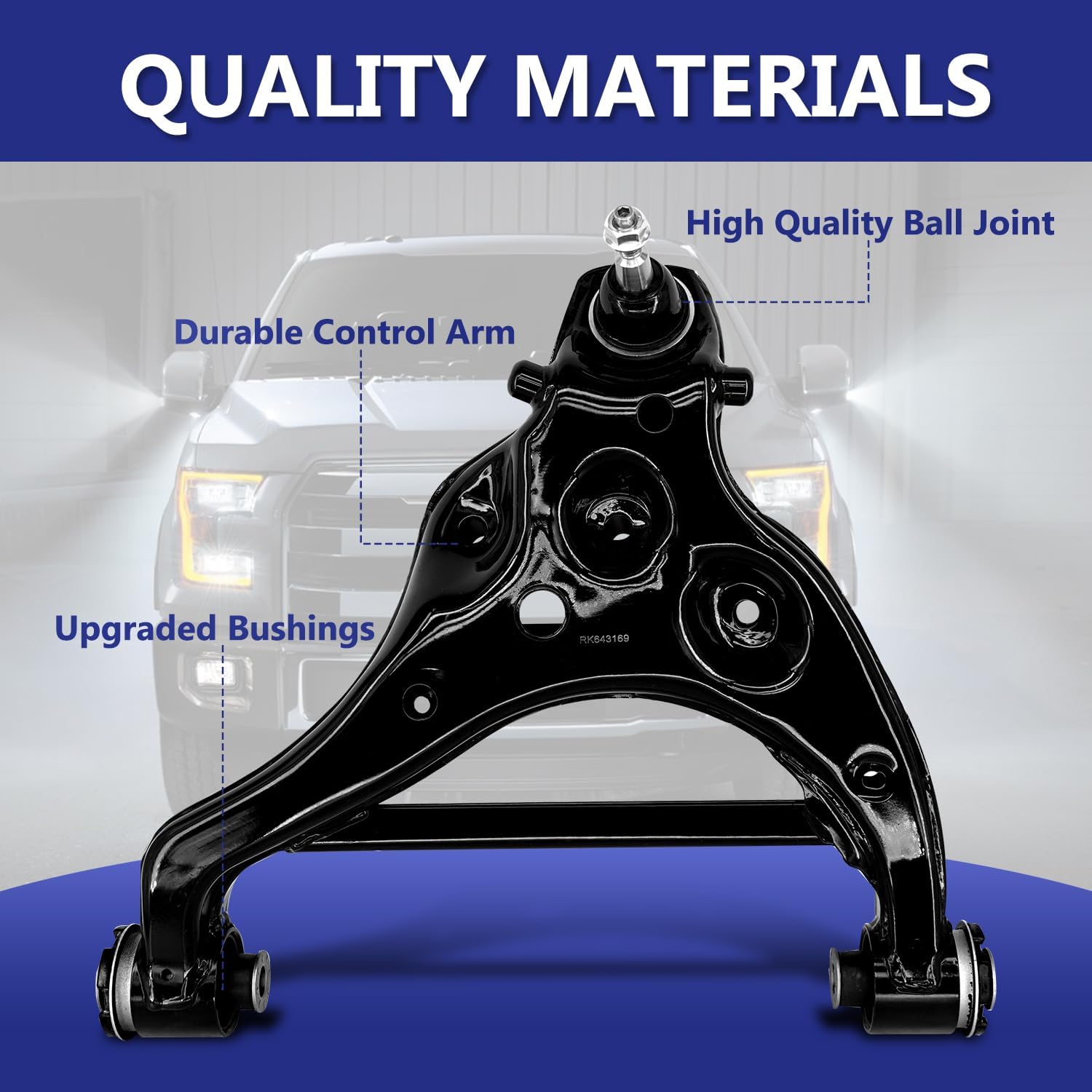 Control Arm, Replacement For Front Lower Control Arm With Ball Joint Compatible With 2015-2020 Ford F-150-2 Pcs