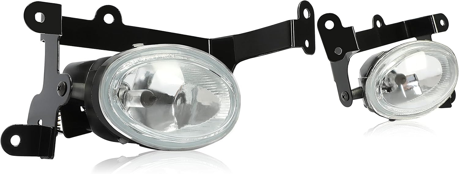 HECASA Fog Lights Compatible with 2006-2008 Honda Civic Coupe & Civic Si Front Bumper Driving Fog Lamps w/Switch Pair Replacement for 08V31SVA111 (Clear Lens)