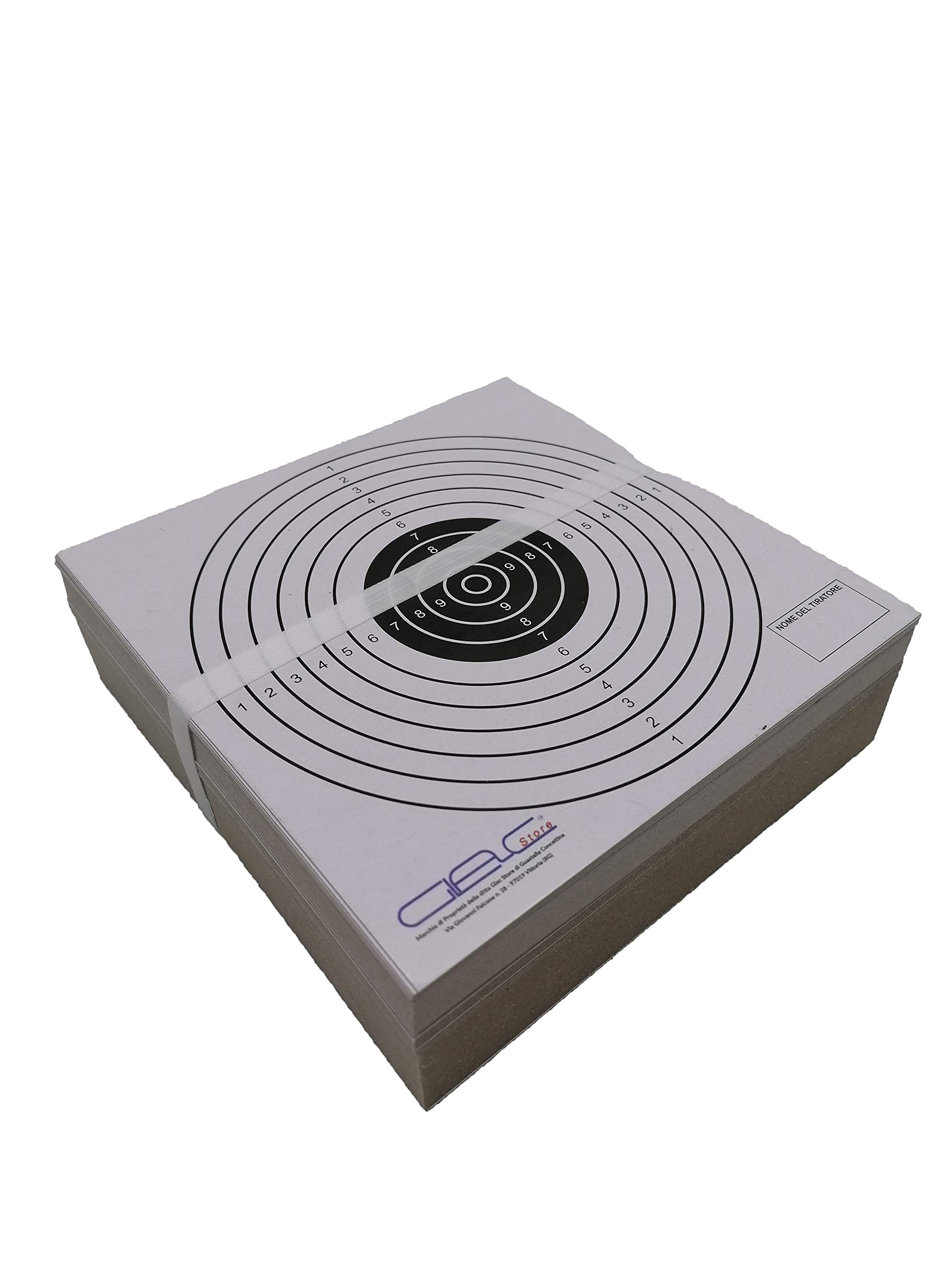 Set 100 Bersagli in Cartoncino 14x14 cm Quadrato T1 per Softair Gara Competizione
