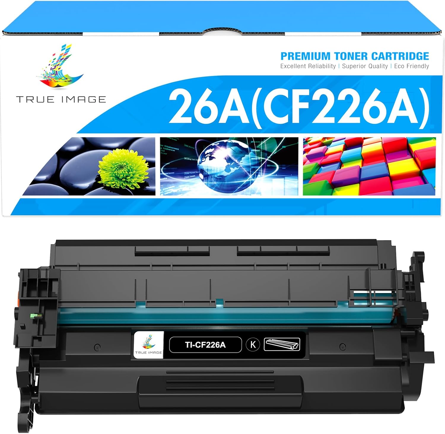 TRUE IMAGE 26A Black Toner Cartridge Compatible Replacement for HP 26A 26X CF226A CF226X Work with Pro M402dn M402n M402dw and Pro MFP M426fdw M426fdn M426dw Printer (1-Pack)