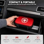 First AID Kit 200 Piece Compact Portable Emergency first aid kit, first aid for car, first aid camping first aid kit, fits in glove box, Outdoor Avtivities, for home, work, sports