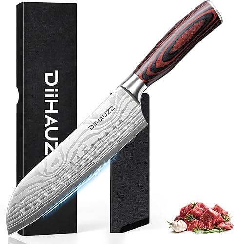 Miniatura 9 de Cuchillo de filete de 7 pulgadas, cuchillo afilado para deshuesar de acero inoxidable de alto carbono para cortar carne de pescado, carne de aves de