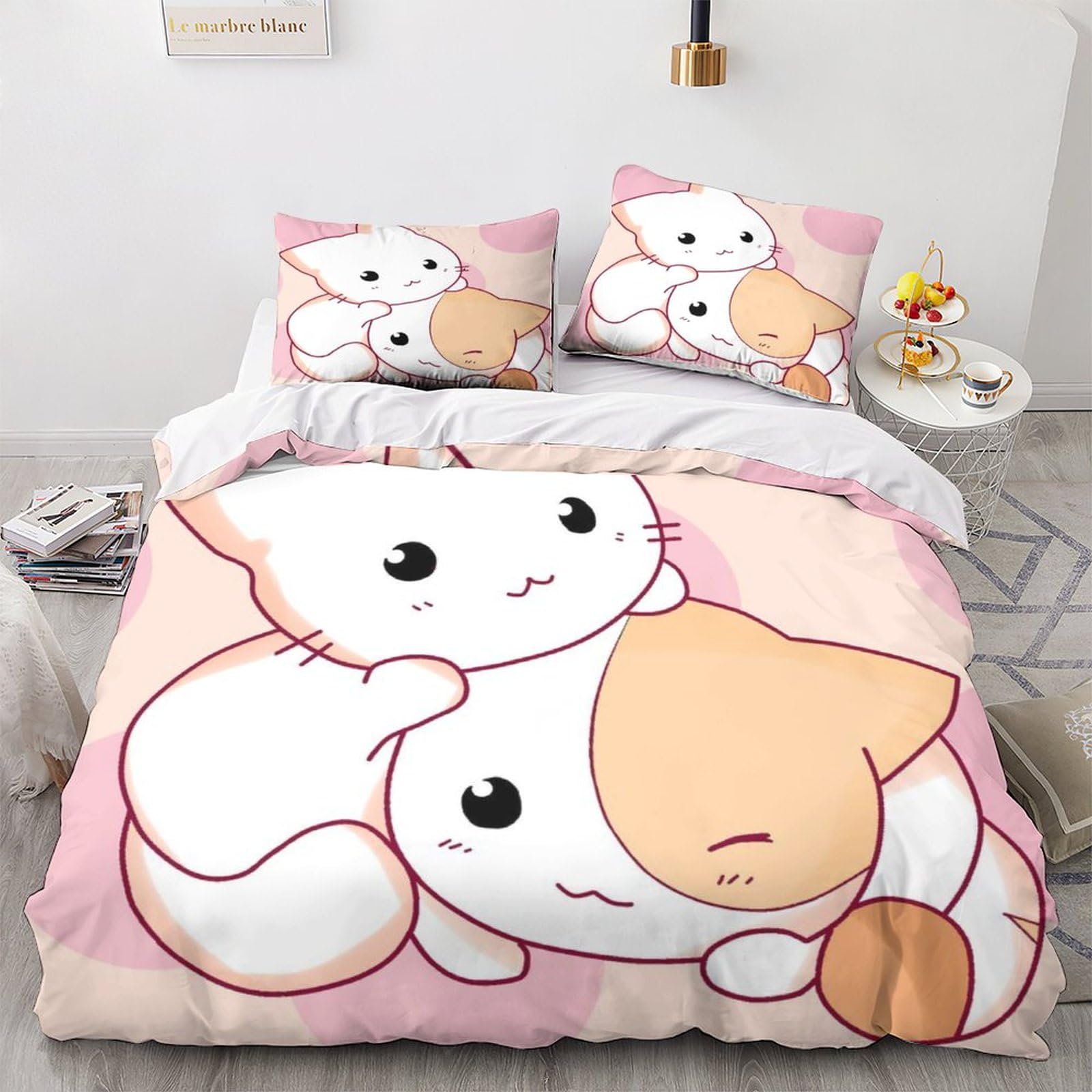 Housse de couette 220x240 imprimé animal avec parure de lit microfibre douce garçons filles