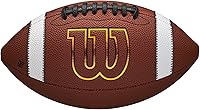Wilson GST SpeedSkin Youth Football - Brown Composite Leather, No Break-In, Ideal for Tackle & Flag Games