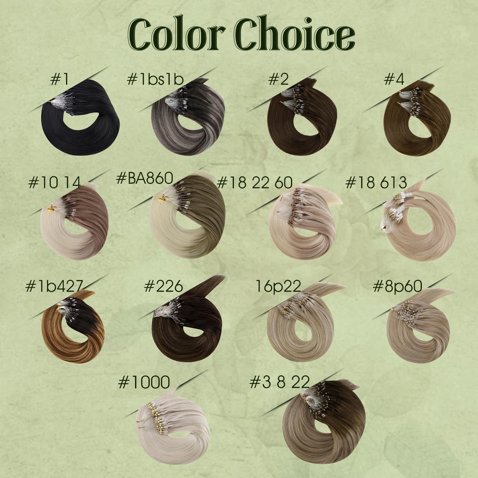 RUNATURE Micro Ring Hair Extensions Brown Balayage Micro Link Extensions Real Human Hair Black Ombre Micro Loop Hair Extensions Human Hair 18 Inch 50 Gram — view 6