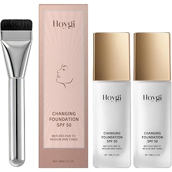 2 x Foundation Colour Changing 2 Cream Foundation 30 ml with Brush