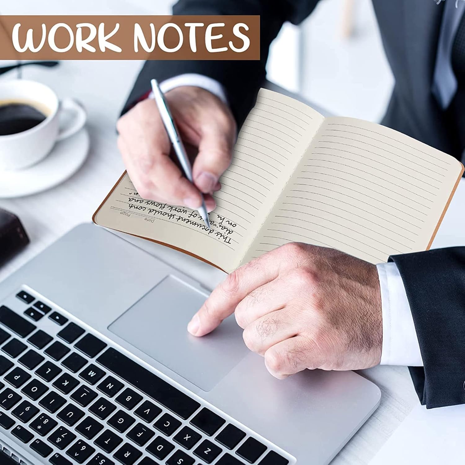 Seajan 96 Pack Back to School A5 Kraft Paper Notebooks 8.3 x 5.5 Inch Journal Lined Notebook Bulk for Office Students School Classroom Writing Work Supplies