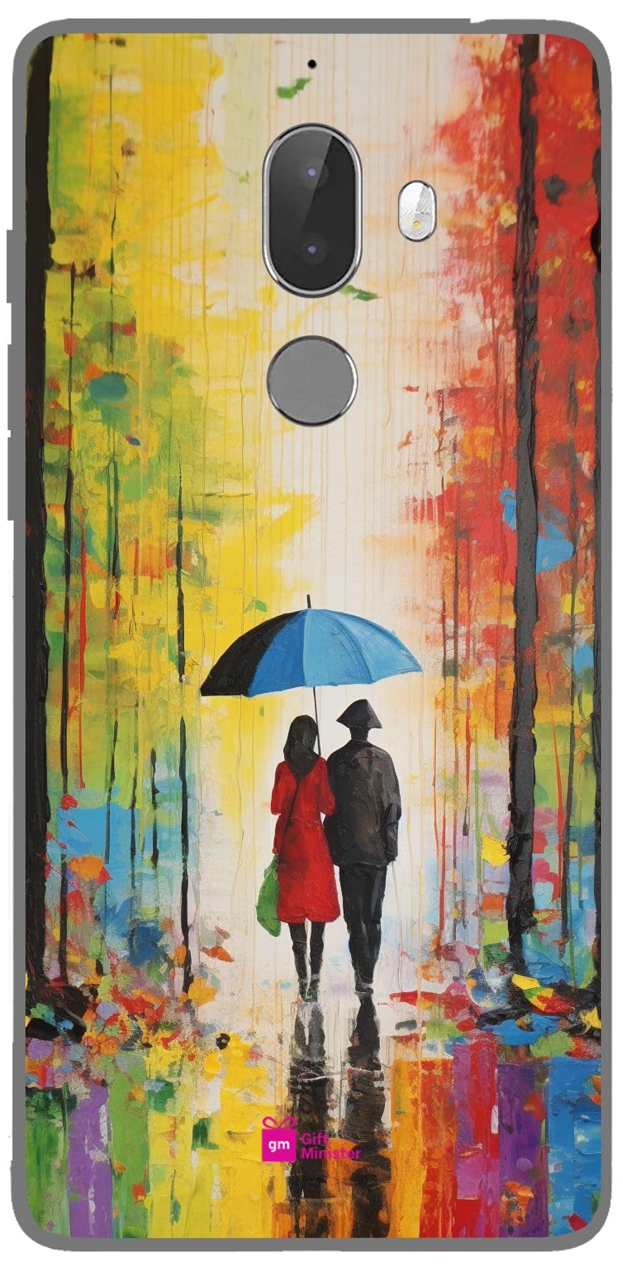 Gift Minister TPU Soft Silicon Designer Cover for Tenor 10.Or G Golden Rod Back Case - Two People Colorful Painting Umbrella Canvas Print Isaac Cordal Graffiti Sgrafitto Armor Protective 1Pcs 1695T