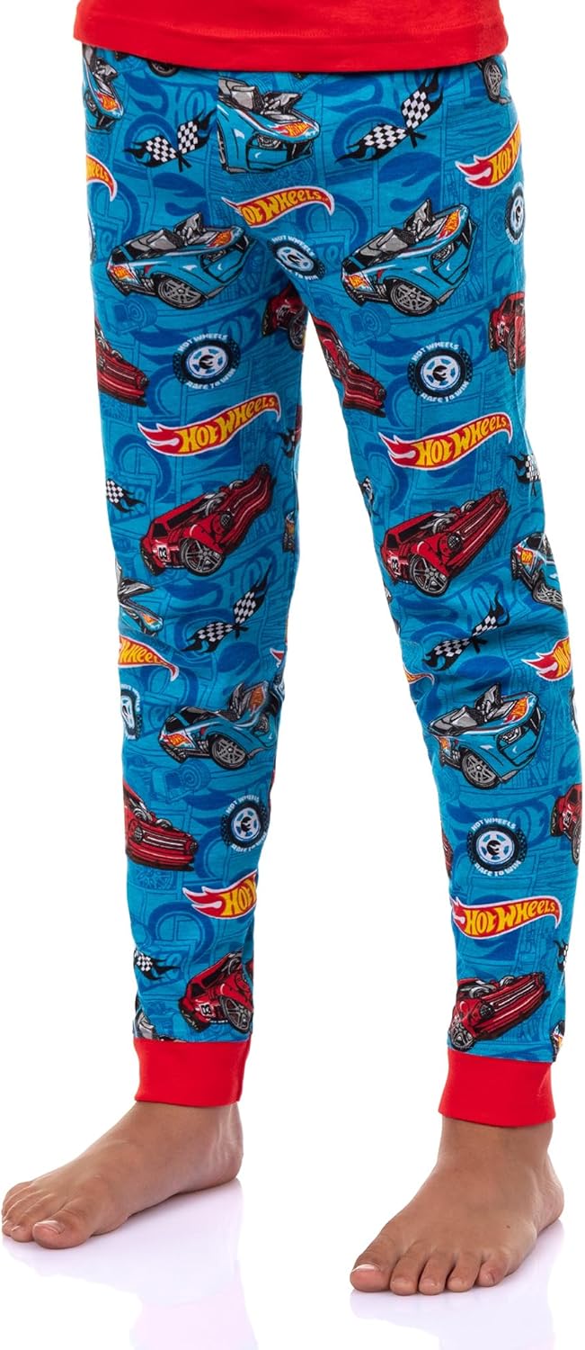 INTIMO Hot Wheels Pajamas Boys' Turbo Charged Tight Fit 2-Piece Sleep Set - Image 3