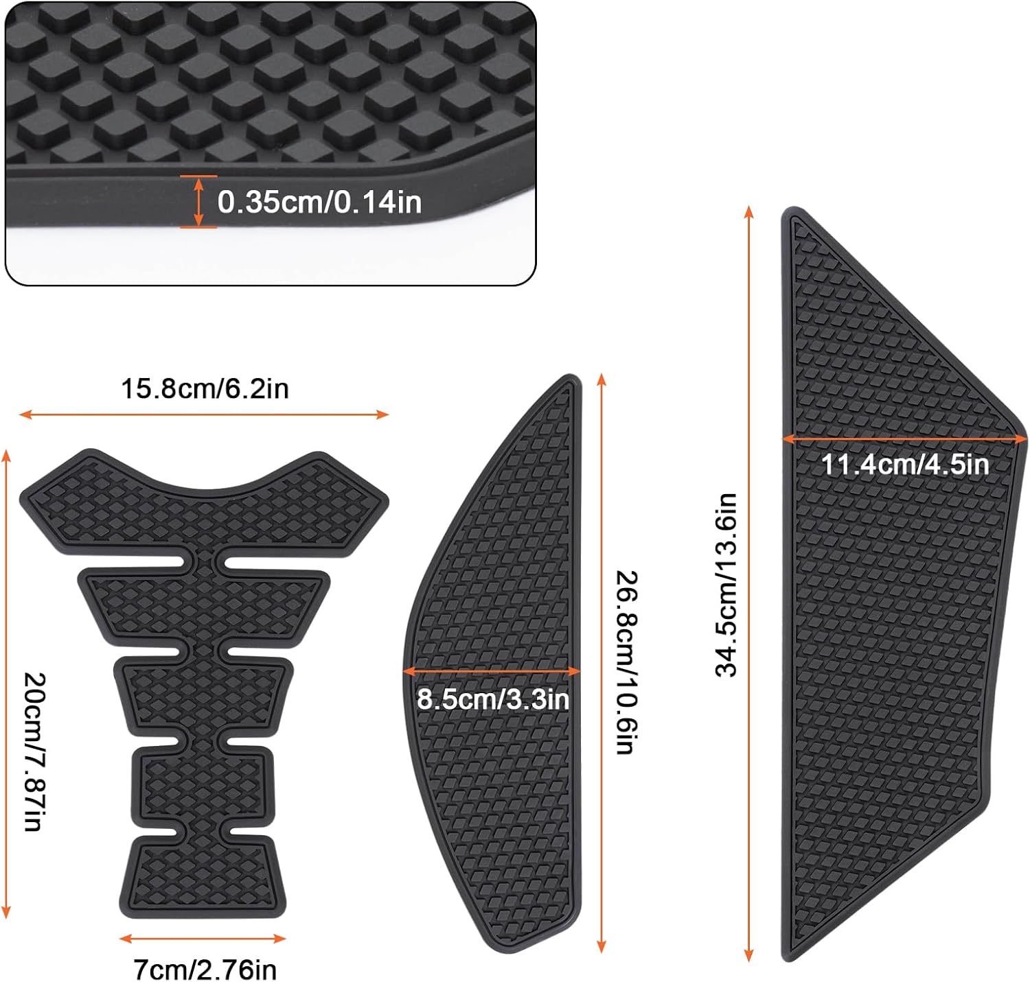Fuel Tank Pads for Ninja ZX10R with Strong Adhesive - Motorcycle Anti-Slip Fuel Tank Pad Tank Protectors Accessories for Ninja ZX10R ZX-10R 2011-2025