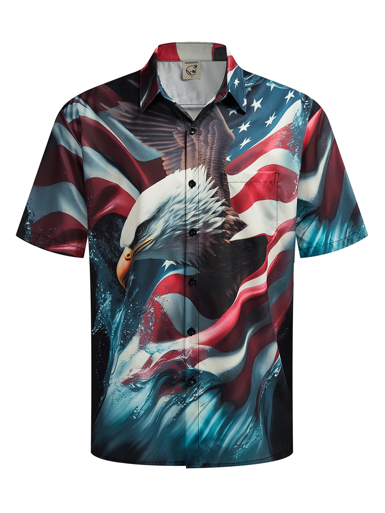 Hardaddy Men's Hawaiian Shirt Short Sleeve Funny Printed Casual Button Down Aloha Shirts