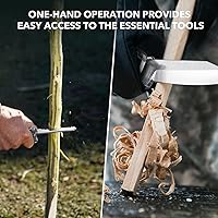 Vista 5 de Multiherramienta con bloqueo de seguridad, juego de cuchillos de bolsillo de acero inoxidable 16 en 1 con alicates, herramienta de campamento