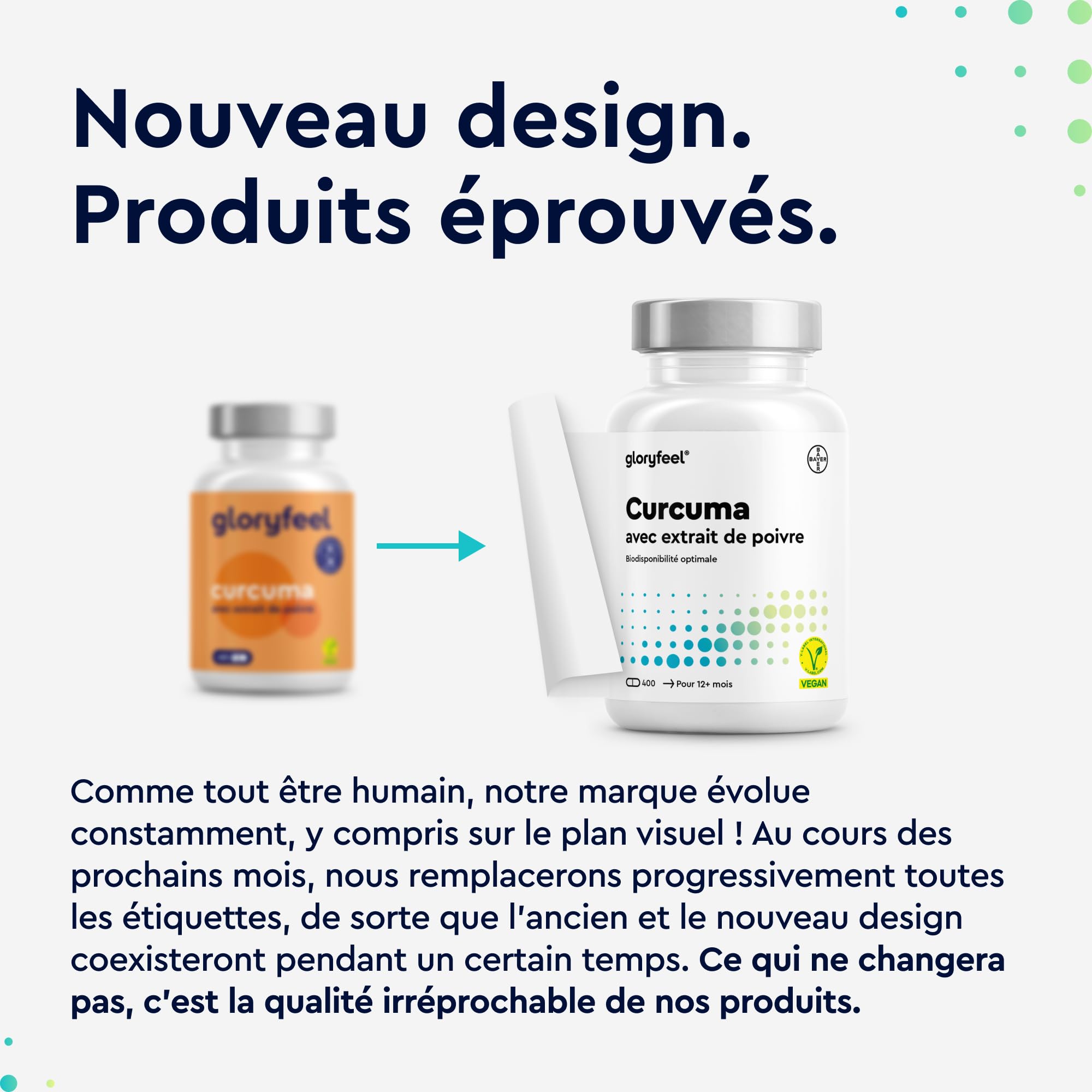 Curcuma avec Extrait de Poivre (400 Capsules), Approvisionnement de 13 Mois, Curcumine Pur avec Piperine d'Origine Indienne, 700mg par Dose Quotidienne Fortement, 100% Végétalien, Sans Additifs