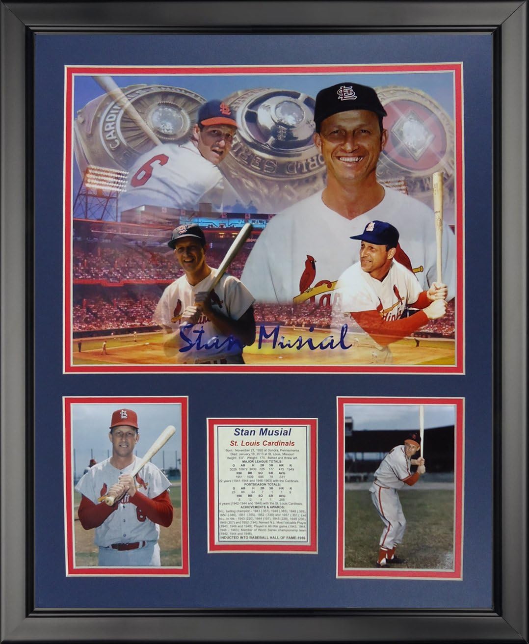 Legends Never Die Stan Musial - Collage Framed Photo Collage, 16" x 20"