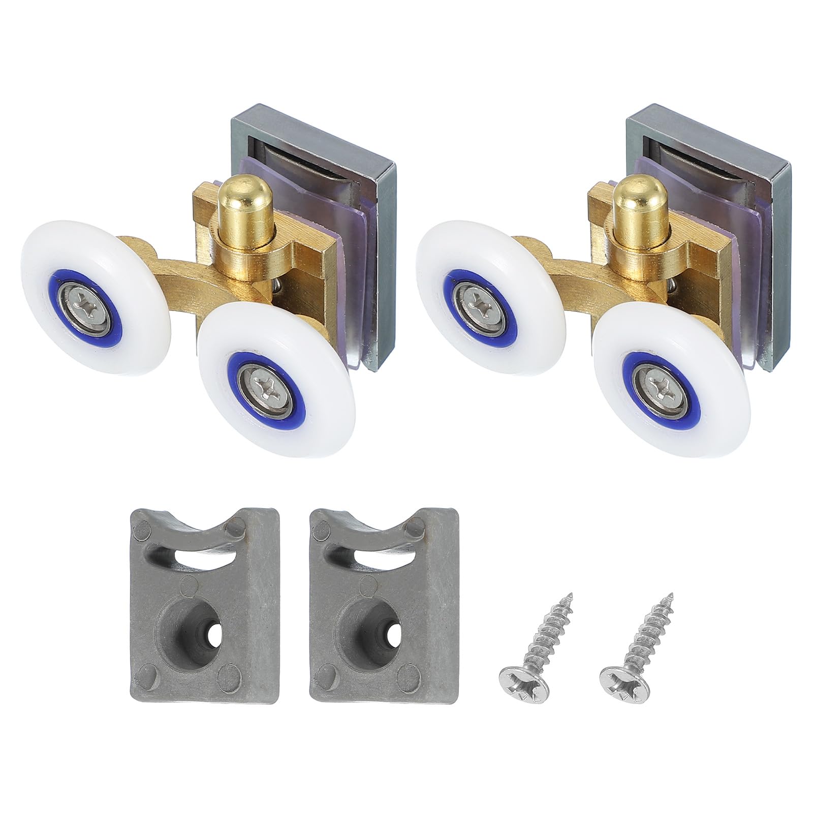 Roulettes doubles pour porte de douche 25 mm uxcell pour un glissement fluide