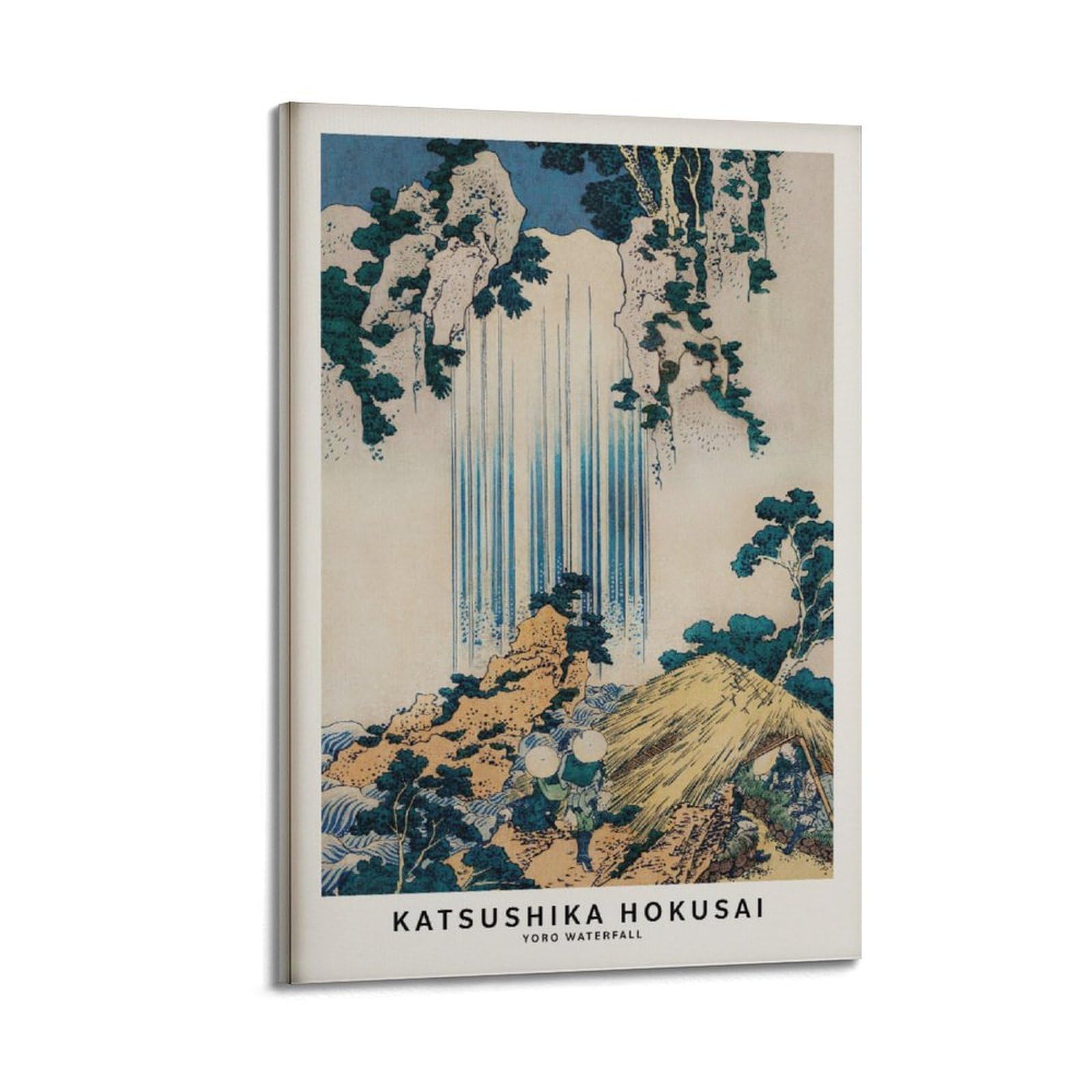 xiaoxiaoshen Katsushika Hokusai, Yoro Waterfall, Japanese Woodblock Edo Period Canvas Poster Wall Art Prints Room Aesthetic Murals Bedroom And Living Decorations 16x24inch(40x60cm)
