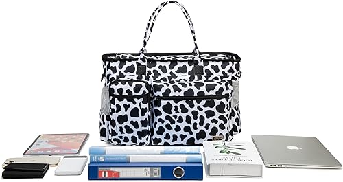 Miniatura 5 de Rabjen Bolsa de mano para enfermera para el trabajo con funda acolchada para laptop de 15.6 pulgadas, bolsa de hombro para suministros médicos para