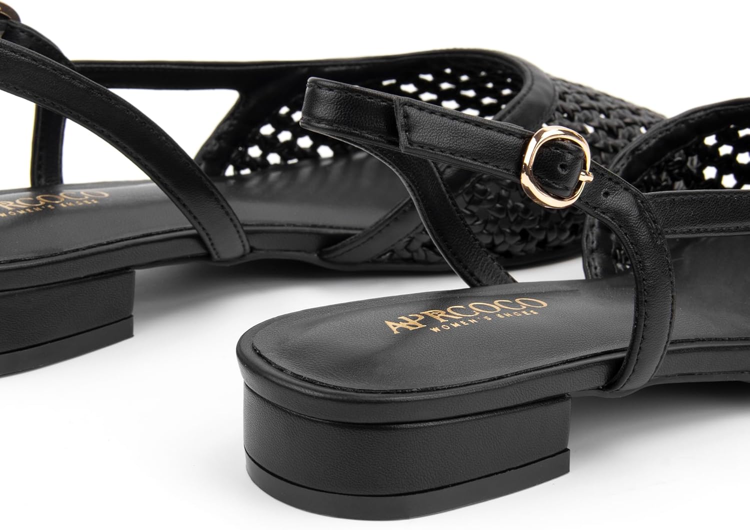 Slingback Flats for Women 2.0 Square Toe Two Toned Flats Wedding Shoes Low Heel Shoes for Women - Image 5