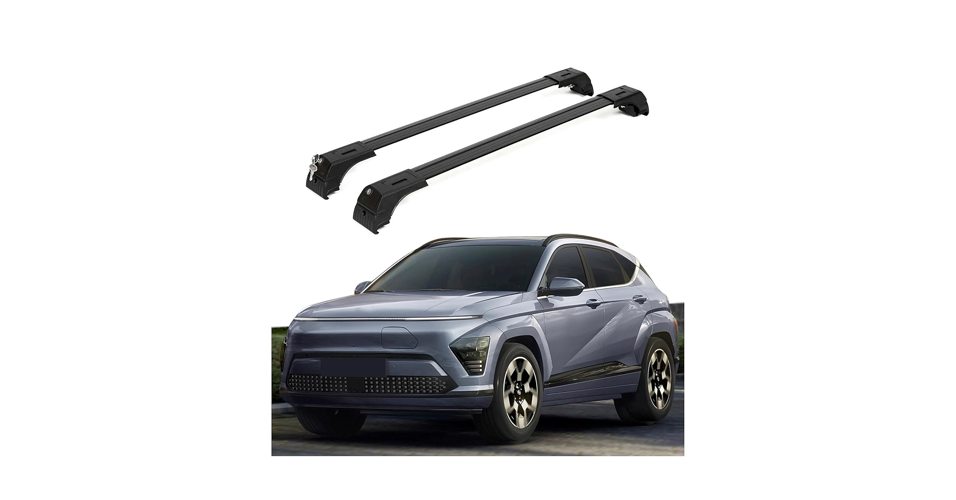 ERKUL Anti-Theft Aluminum Roof Rack For Hyundai Kona 2018-2023 | Black
