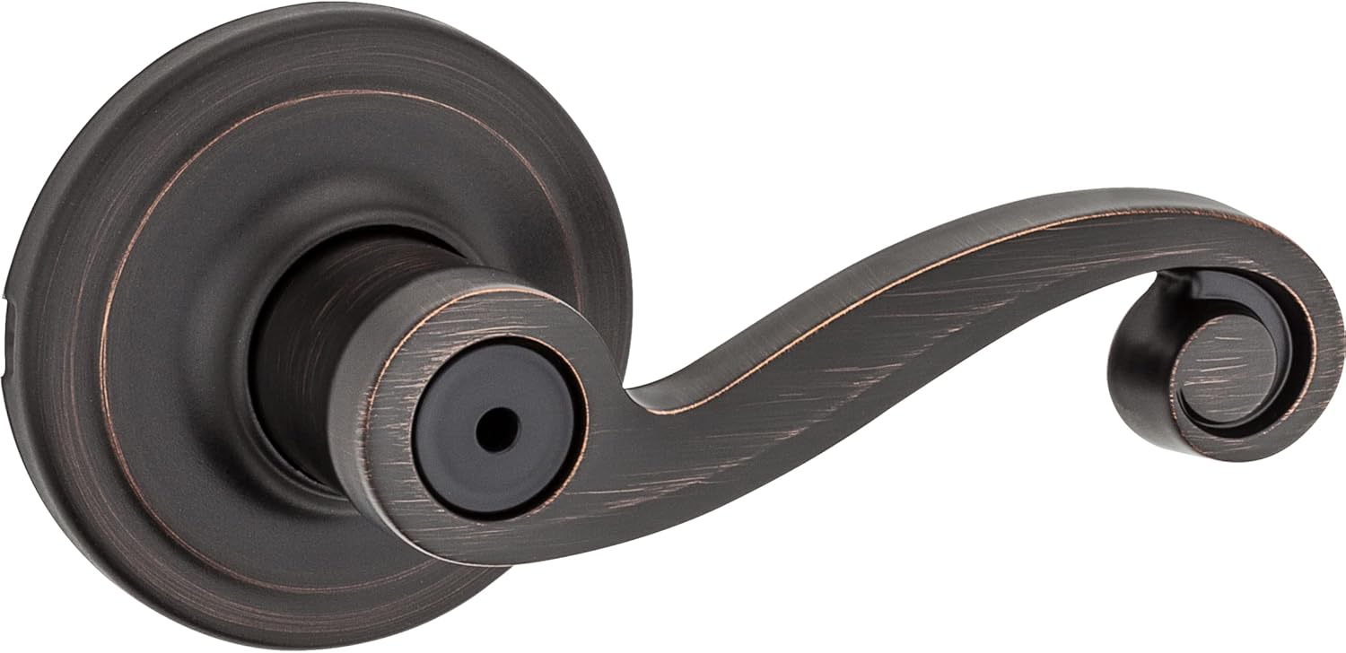 Kwikset Lido Interior Privacy Door Handle with Lock, Door Lever For ...