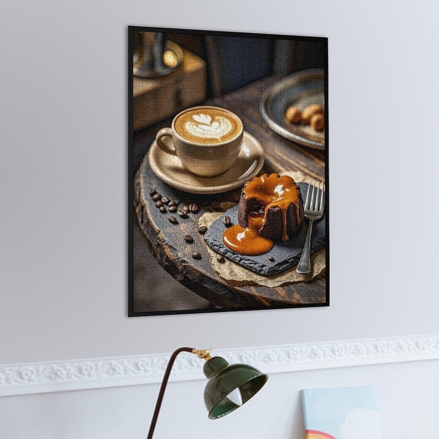 Scenic Coffee Hour 1000-Piece Wooden Jigsaw Puzzle, Pastry and Cup Artwork, Cozy Indoor Relaxation, Creative Family Fun
