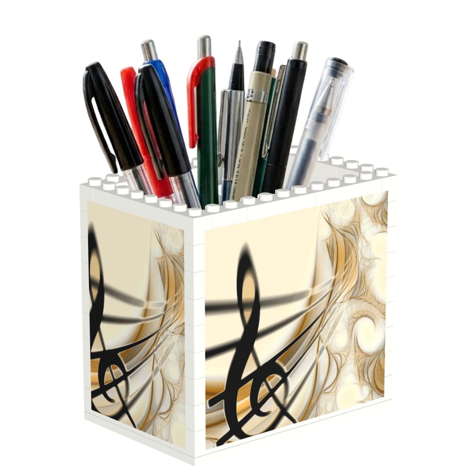 Poadnly Music Note, Pen Pot Pencil Holder for Office Home School, Compact Desk Organiser for Office Stationery