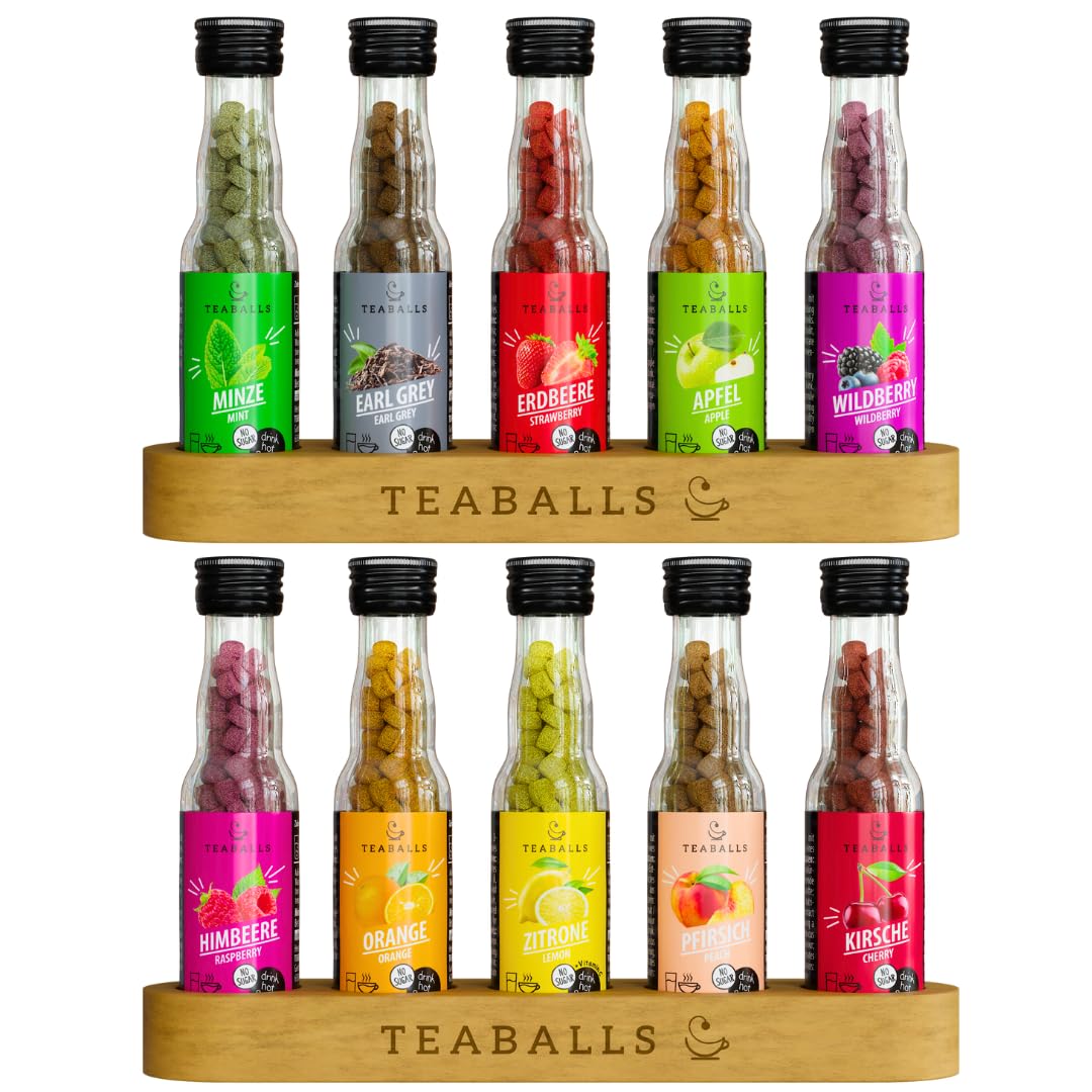 TEABALLS Lot de 10 découvertes - Soluble à chaud et à froid - 10 variétés