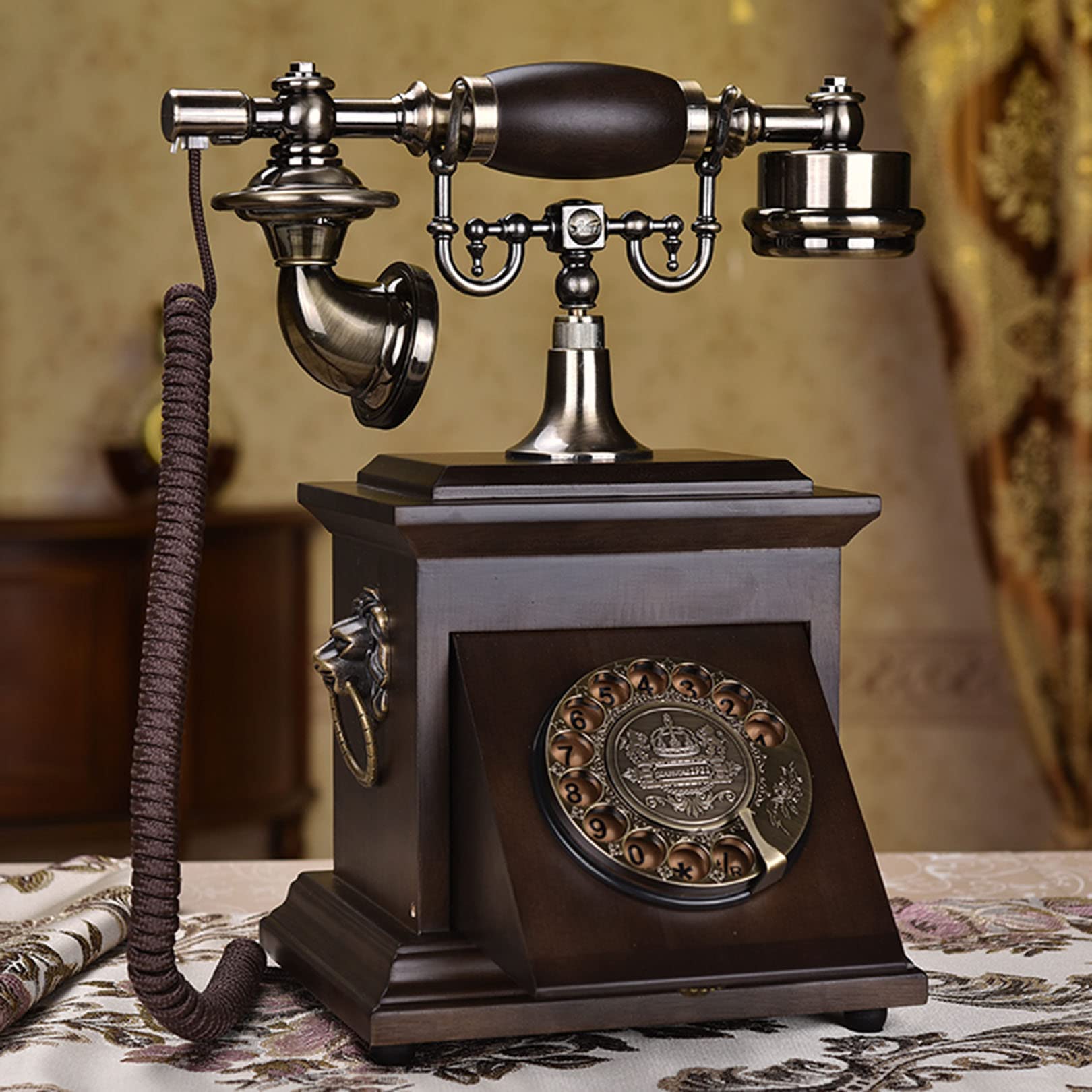 Téléphone rétro européen à cadran rotatif, l'idée cadeau idéale pour amateurs de vintage