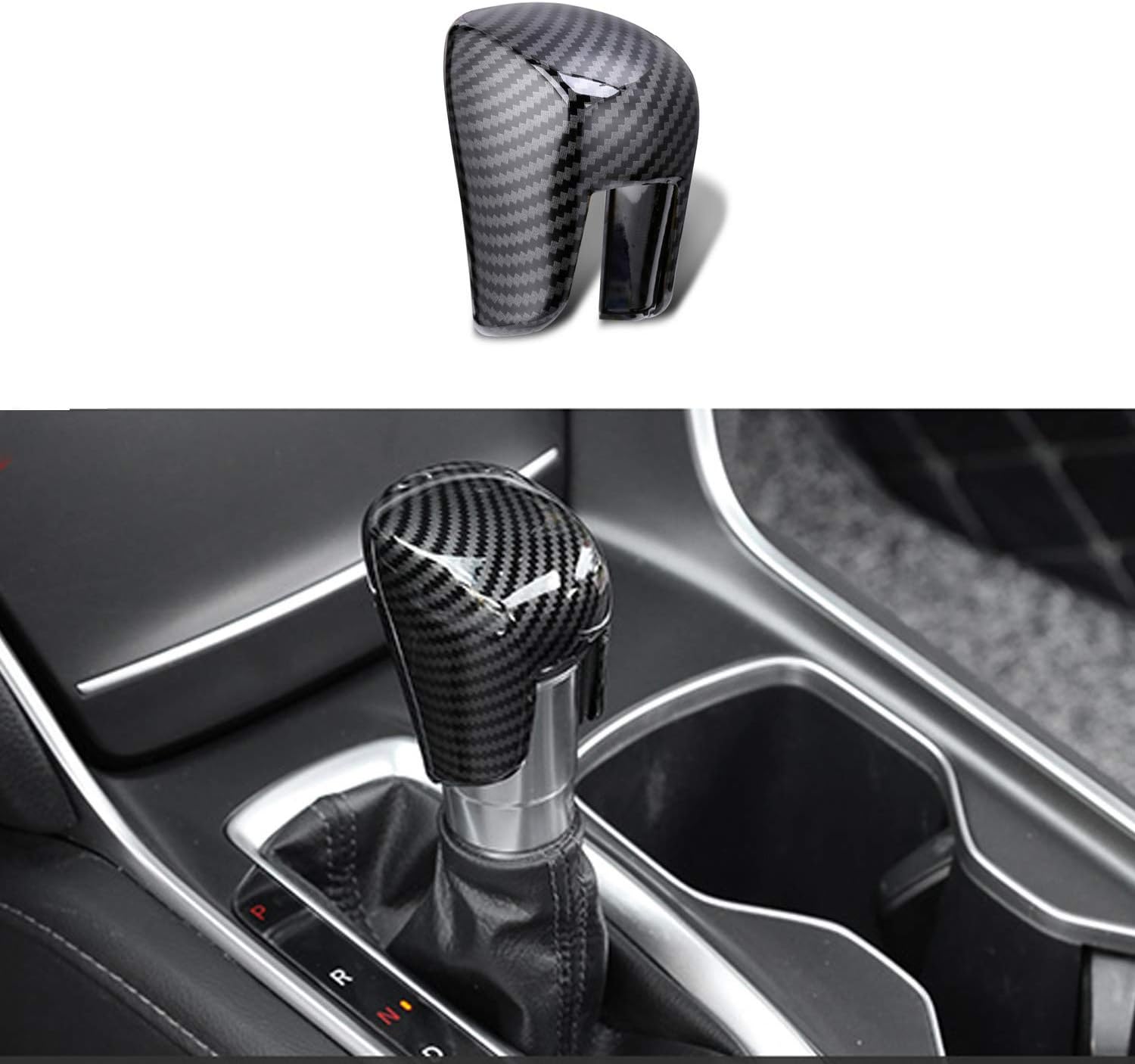 Ramecar for Honda Accord 10th Gen 2018 2019 2020 Gear Shifting Knob Cover ABS Carbon Fiber CVT Change Lever Trim