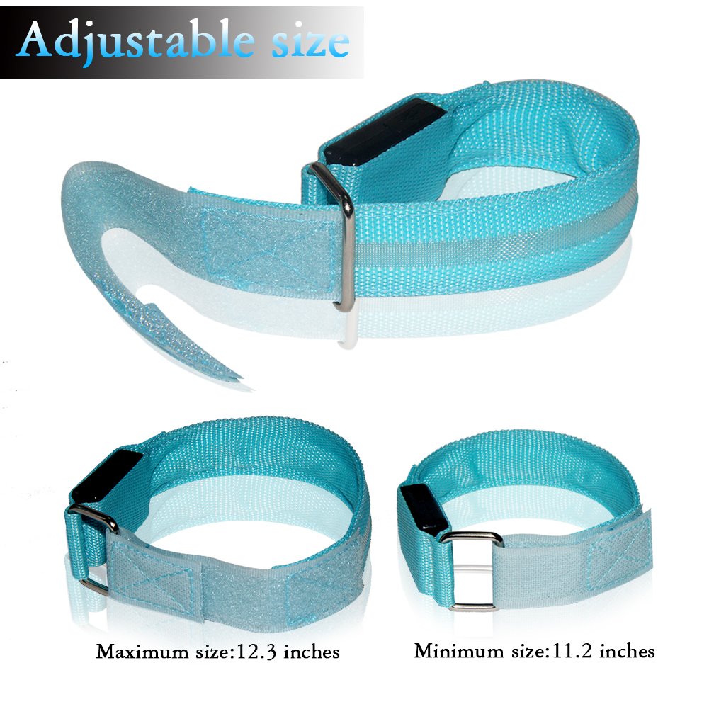 Fashion&Cool Bracelet LED Slap - Rechargeable par USB - Lumineux - Brille dans Le Noir - Réglable - pour Homme et Femme - Lumières de sécurité Nocturnes pour la Course à Pied, Le Jogging, Le Cyclisme