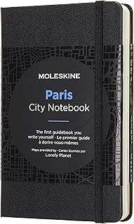 Moleskine City - Parigi - Taccuino con Pagina Bianca e Righe, 9 x 14 cm, 220 Pagine, Nero