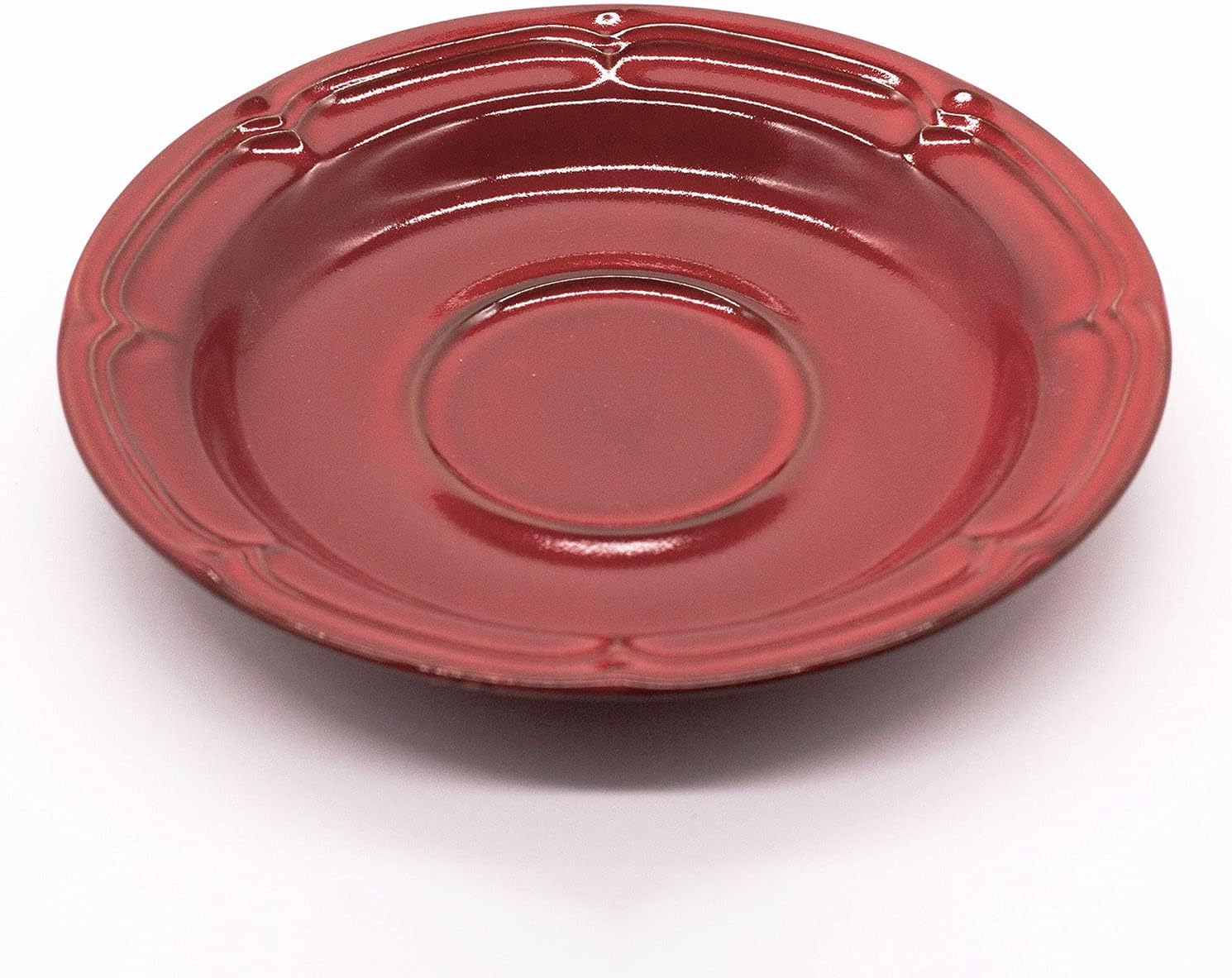 Koyo Raffine 15944052&15944055 Coffee Cup & Saucer, 6.1 fl oz (170 ml), Vintage Red, Made in Japan