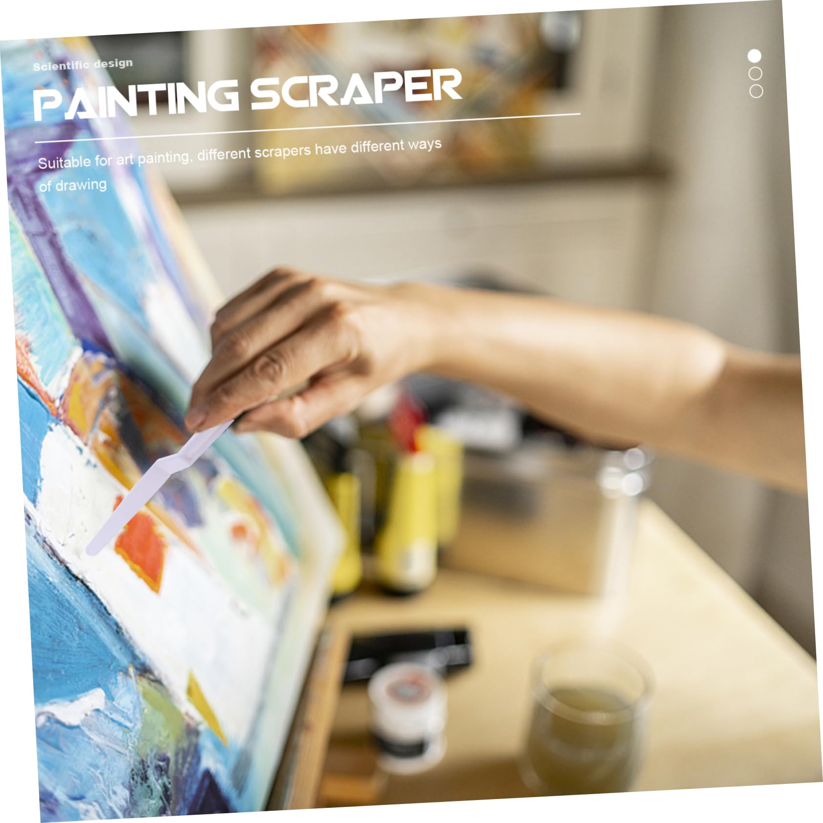 Housoutil 90 Pezzi Raschietto per Pittura per Miscelazione Colori Strumenti Artistici per Pittura Olio Ceramica e Decorazione Murale