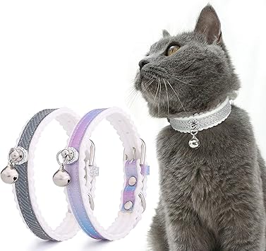 Amazon Sunneko サンネコ 猫首輪 鈴付き 猫の首輪 安全 猫 首輪 ネコ セーフティーバックル サイズ調節可能 猫用首輪 すず かわいい おしゃれ 軽量 柔らかい ペット首 プリンセス風 2個セット Sunneko 首輪 通販