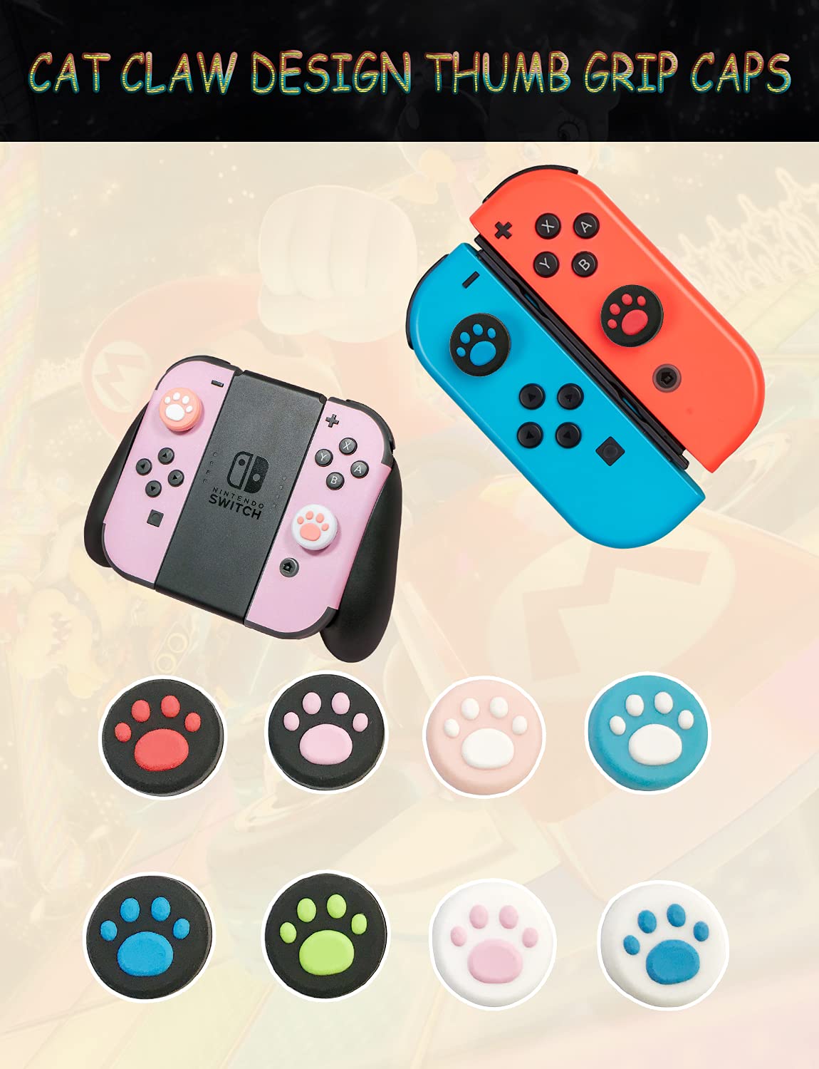 Joycon Joystick Joystick 3D analogique de rechange pour manette Nintendo Switch et Switch Lite (6 pièces)