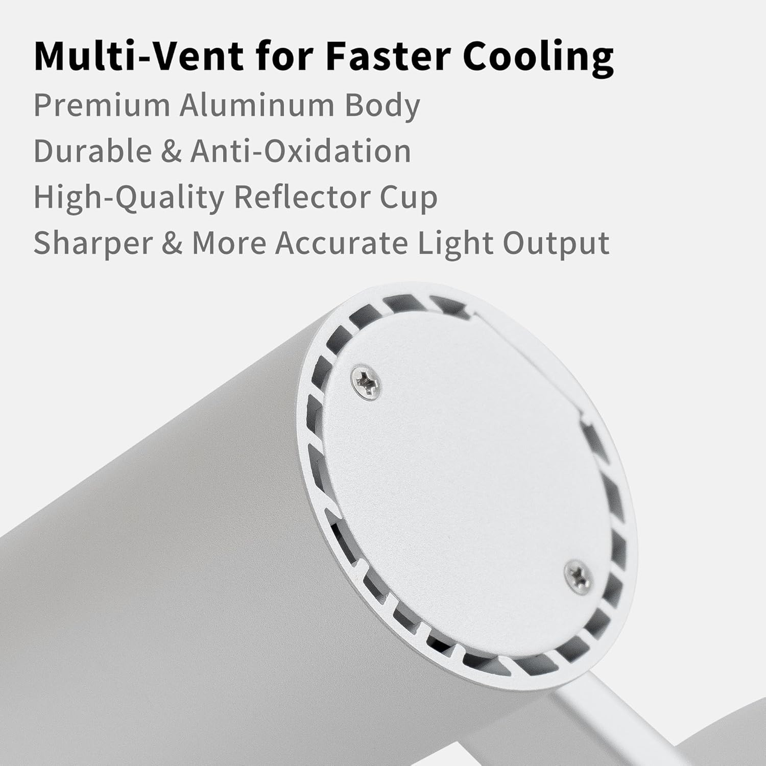 12W LED Monopoint Dimmable Ceiling Spotlight Indoor – 24° Focused Beam, 3000K Warm White CRI 97, Accent Lighting for Artwork, Wall Wash, Corridor – Adjustable Surface Mounted Spot Light