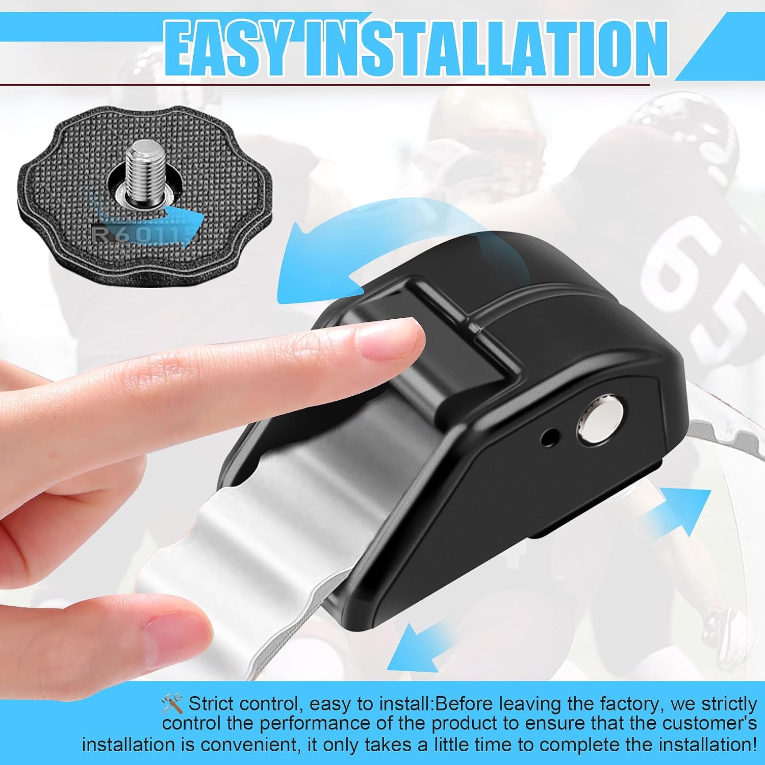Football Helmet Chin Strap Cam Loc Housing Set & Football Helmet Thumb Screws Fit for Riddell SpeedFlex, Fits for Speedflex Youth Football Helmet Chinstrap Maintenance & Stabilisation, 2 Set
