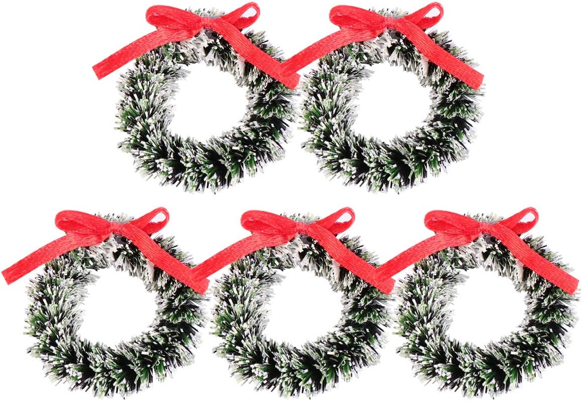 BESPORTBLE 5Pcs Mini Christmas Wreath Artificial Christmas Wreath