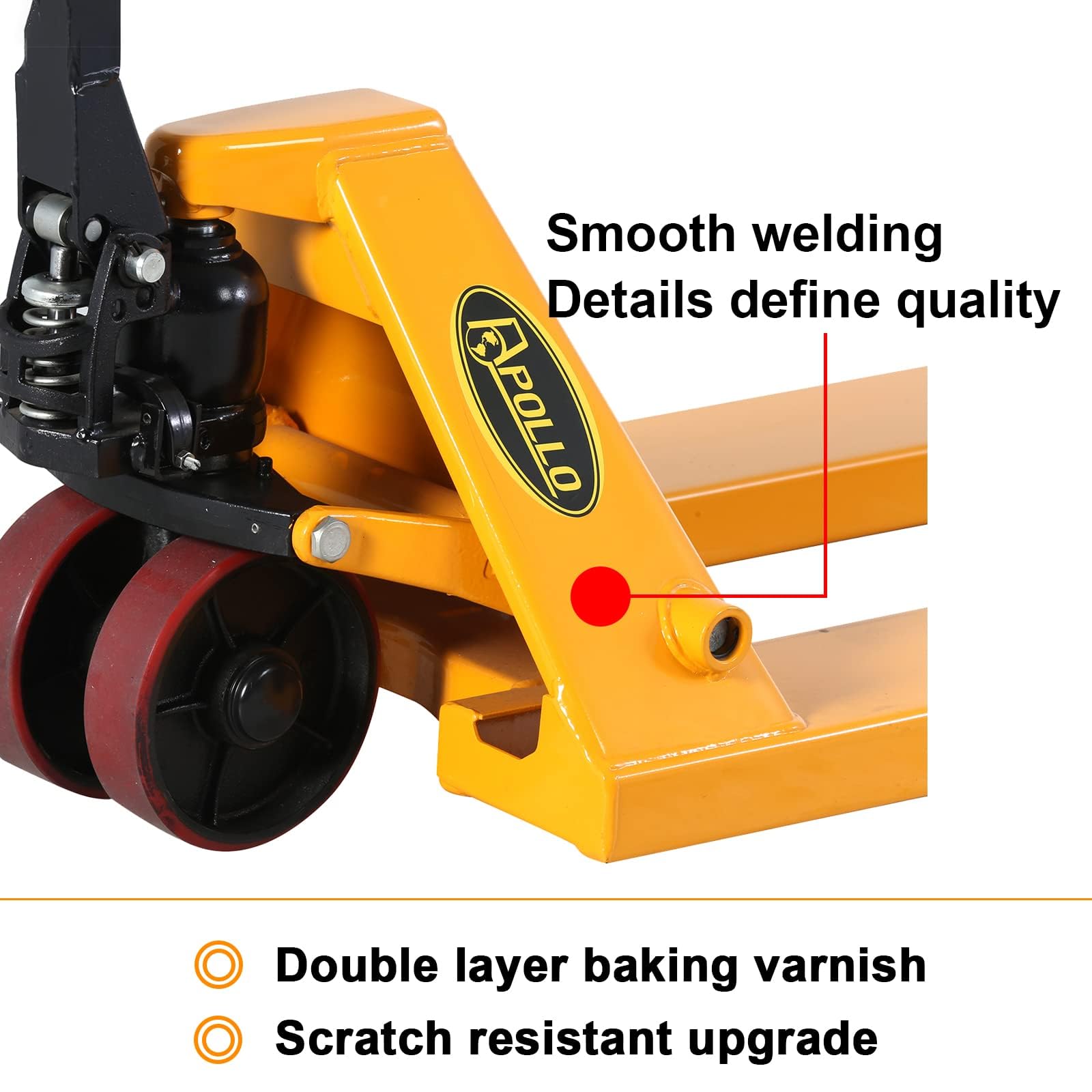 Apollo Pallet Jack Manual Pallet Truck Standard Duty Hand Trucks 5500 Lb. Capacity 21 x 48 Forks Material Handling Tools