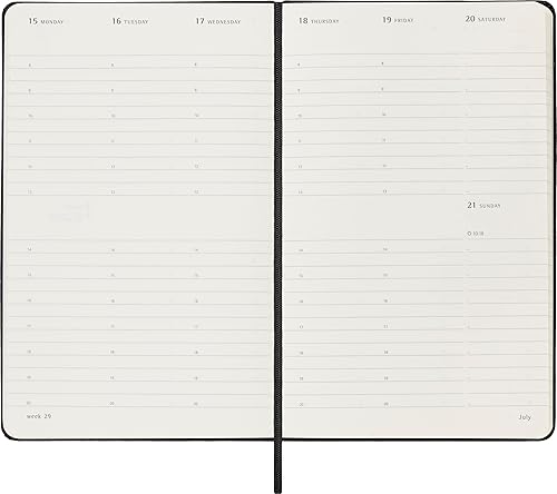 Miniatura 4 de Moleskine DHB12WV3Y24 Weekly Diary, Vertical (Vertical), Hardcover, Large Size (W x H x H) 5.1 x 8.3 inches (13 x 21 cm), Black