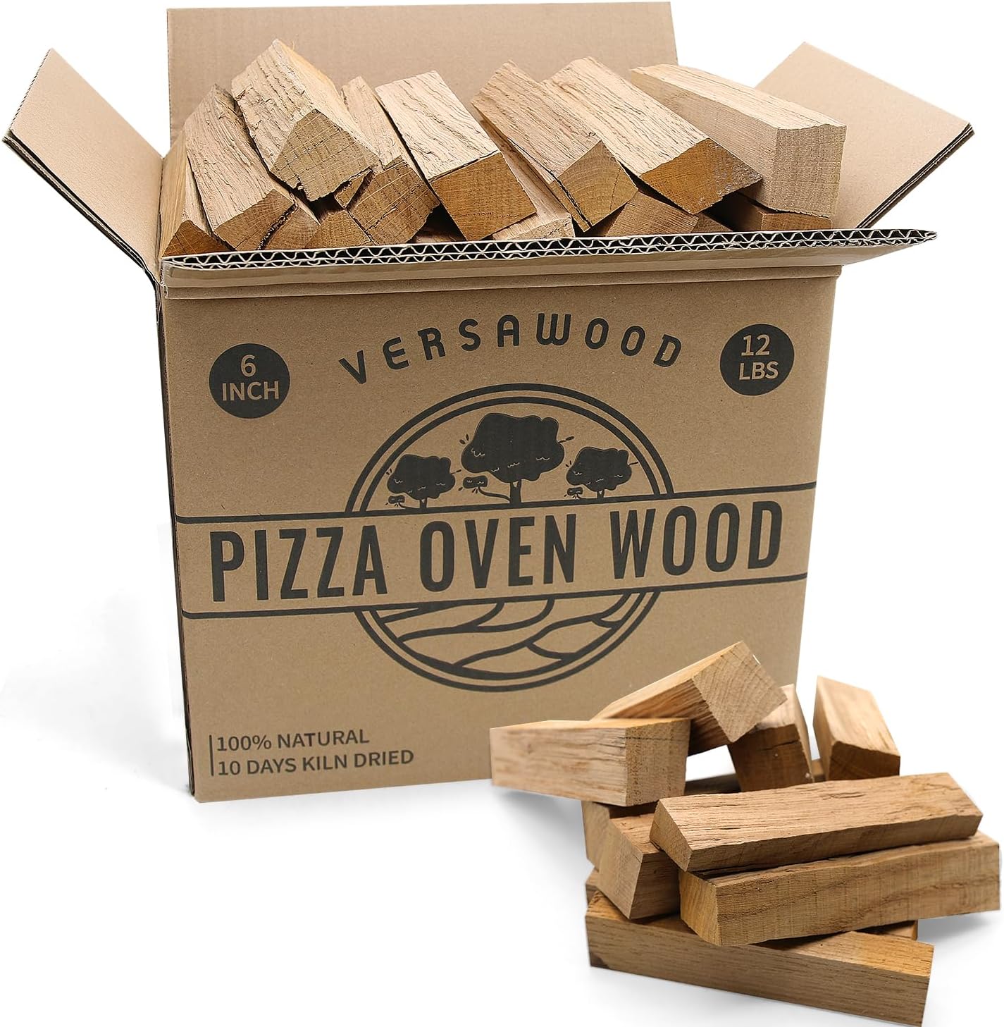 Pizza Oven Wood – Kiln-Dried Oak Wood for Pizza Ovens, 6-Inch Barkless Logs, Ideal for Ooni, Gozney, Solo Stove, and Other Wood-Fired Pizza Ovens, Grills, and Smokers – Approx. 12 lbs Pizza Oven Wood – Kiln-Dried Oak Wood for Pizza Ovens, 6-Inch Barkless Logs, Ideal for Ooni, Gozney, Solo Stove, and Other Wood-Fired Pizza Ovens, Grills, and Smokers – Approx. 12 lbs