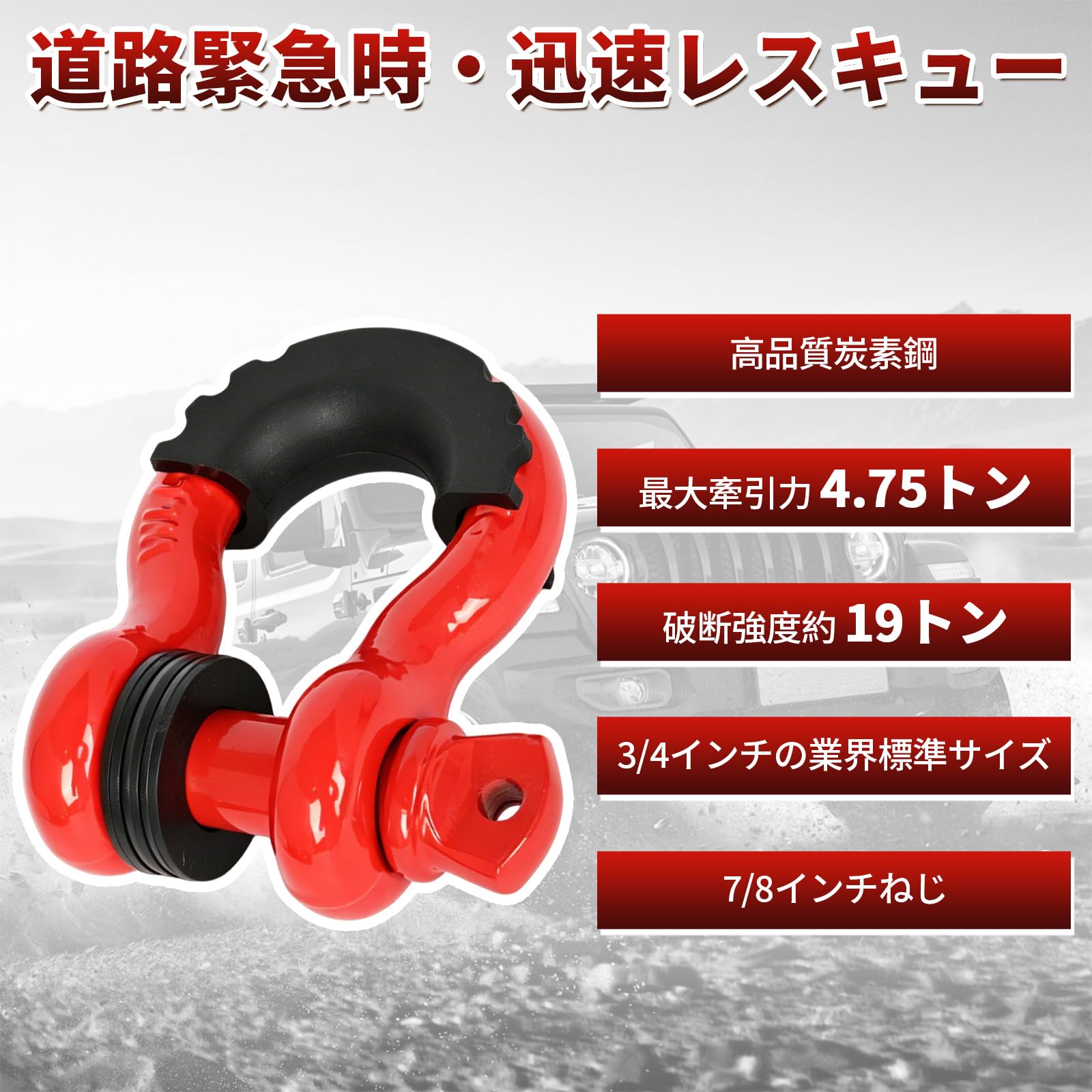 Amazon.co.jp: aleawol 2個セット Dリング シャックル 3/4