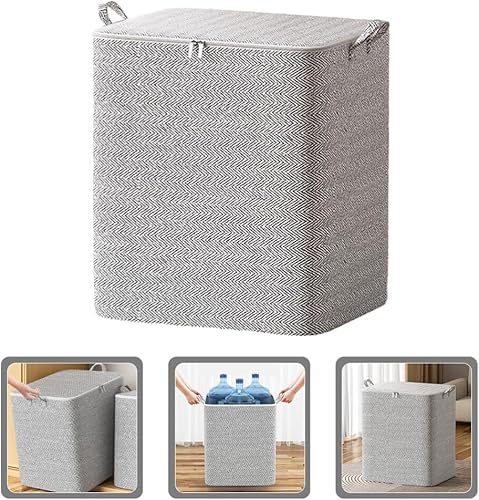 Miniatura 9 de Unomor Bolsa organizadora de ropa, bolsa de almacenamiento de mantas, bolsa de almacenamiento de ropa de armario, bolsa de ropa de cama, manta