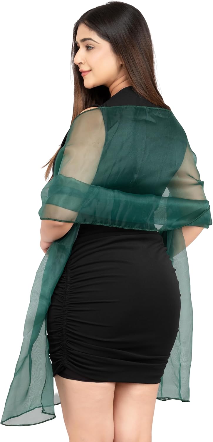 FYNITE Sheer Organza Shawls and Wraps for Women – Lightweight Elegant Evening Scarves for Weddings, Parties & Bridesmaids
