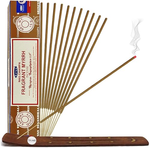 Vista 166 de Satya Sai Baba Nag Champa - Varitas de incienso de 0.53 oz y soporte - Paquete de 6 (aproximadamente 90 varillas)