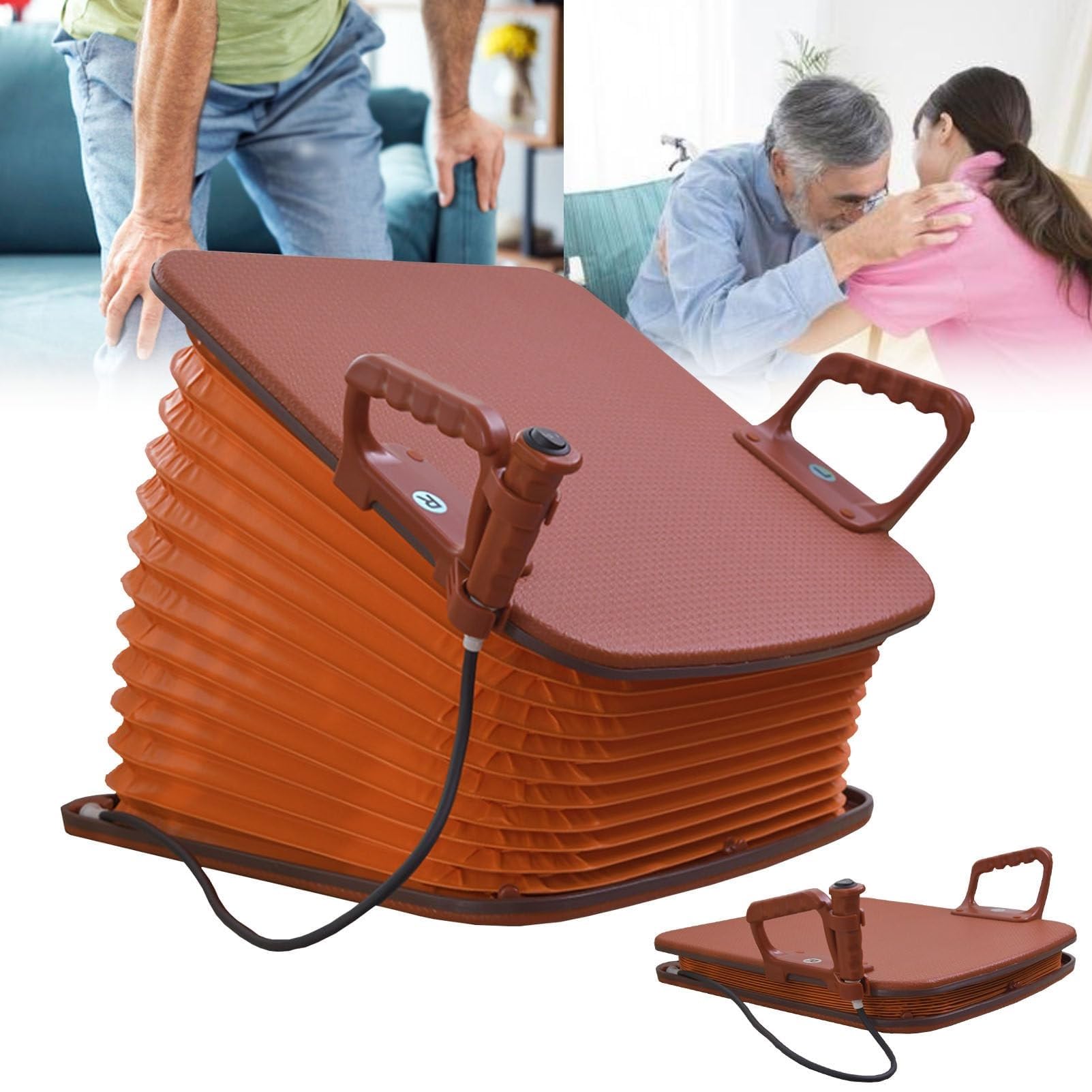 Asiento Elevador Inteligente portátil, Silla elevadora eléctrica con cojín Elevador, Soporte máximo de hasta 100 kg, para Personas Mayores y discapacitadas, Ayuda a levantarse y Sentarse len